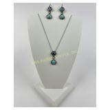 Sterling Necklace & Earrings Set