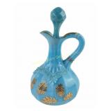 Northwood Blue Custard Chrysanthemum Sprig Cruet C