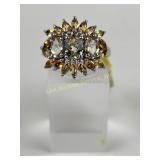 4.056 Gram STS Sterling Silver Ring with Clear and