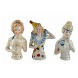 Porcelain Half Doll Pin Cushion Holders: German Po