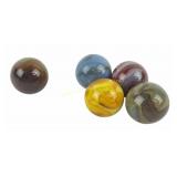 (5) Glass Shooter Marbles