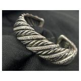 David Yurman Sterling & Diamond Bracelet
