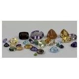 Loose Gemstones Incl. Amethyst, Citrine, Aquamarin
