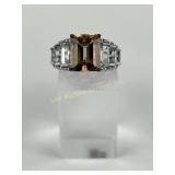 4.527 Gram STS Sterling Silver Ring with Yellow Ge