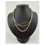 (2) Sterling Silver Necklaces 33.1 Grams