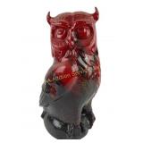 Royal Doulton Veined Flambe Owl Figurine