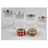 (6) Sterling Silver Rings