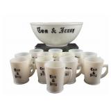 McKee Tom and Jerry Punch Bowl and 12 cups.