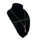 Fenton Amber Pendant Necklace with Chain