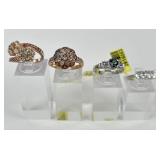 (4) 925 Sterling Silver Rings, Three made in India