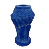 Czech Lapis Marble Glass Vase Art Deco