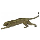 Large Brass Cheetah Statue