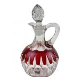 Greensburg/ McKee EAPG Ruby Flash Glass Cruet Sunk
