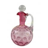 Victorian EAPG Cranberry Opalescent Coin Spot Crue