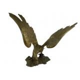 Brass Eagle Sculpture with Spread Wings