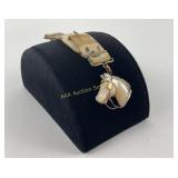 Mother of Pearl Horse Head and Buckle Pocket Watch