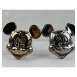 (2) Sterling Weighted Mickey Mouse Brooches