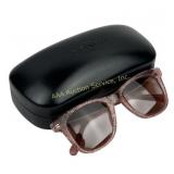 Coach Pink Glitter Glasses with Case