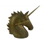 Brass Unicorn Head Figurine