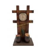 Mission Oak Style Clock Case w/Match Holders