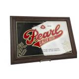 Pearl Lager Framed Beer Mirror Advertising