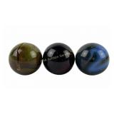(3) Glass Glowing Shooter Marbles