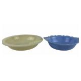 McKee Uranium Custard Glass Bowl and McKee Blue De