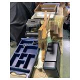Wooden Crates, Folding Chair, HP Printer, Metal Pa