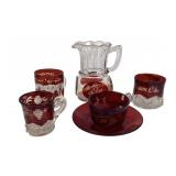 Ruby Flash Glass Souvenir: Tenn Centennial, Marion