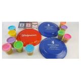 Play-Doh, Frisbees, Monte Carlo Playing Cards