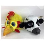 Halloween Costume Heads. Silly chicken, cow. Big!