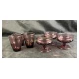 Indiana Glass Kings Crown Thumbprint Purple