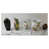 Ceramic Vases, Hand-Painted Designs