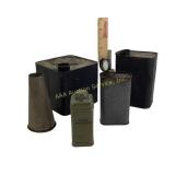 Metal Oil Cans and Foot Powder Tin