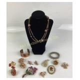 Costume Jewelry: Jeanne Birdï¿½s Nest, BSK Faux Pear