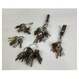 Metal Keys on Keyrings