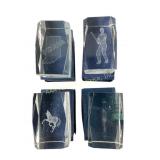 Crystal Paperweights with Etched Designs
