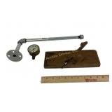 Wooden Hand Plane, Pressure Gauge, Metal Pipe Fixt