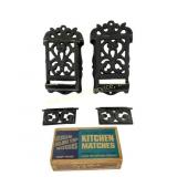 Cast Iron Match Holders & Matches