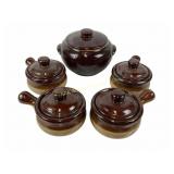 Stoneware French Onion Bowls & Bean Pot
