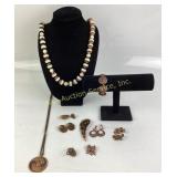 Copper Jewelry With Beaded Necklace