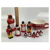 Black Americana Syrup Pitcher, Salt/Pepper, Figuri