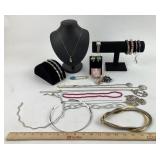 Costume Jewelry: Rhodium plated Diamond accent