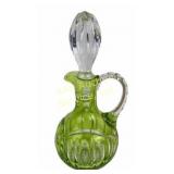 Green Glass Cruet with Stopper