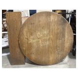 Solid wood table top, additional leaf