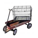 Radio Flyer Wagon & Small Wire Dog Crate