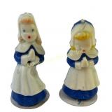 Older Gurley Candle Co Pair of Pilgrim Girl