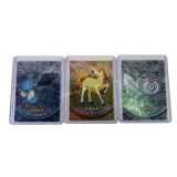3 Pokemon Topps Holo Cards