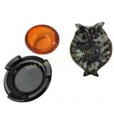 Glass Ashtrays, Ceramic Owl