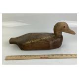 Wooden Duck Decoy With Carved Details